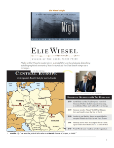 Elie Wiesel's Night Reading Assignment #1: Pages 3