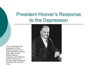 President Hoover's Response to the Depression 08