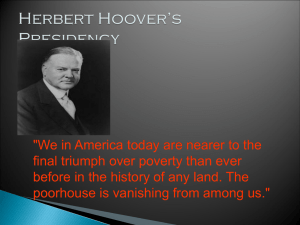 Herbert Hoover's Presidency
