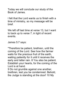 James 5:13-18.doc - Calvary Chapel Miami Beach