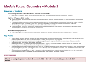 Facilitator's Guide: Module Focus Session