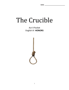 The Crucible - MLK English
