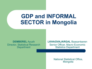 GDP and Informal sector in Mongolia