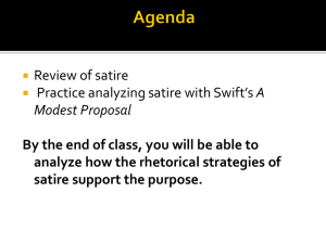 Lesson 7: Analyzing " A Modest Proposal"