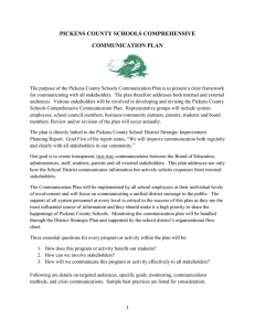 pickens county schools comprehensive communication plan