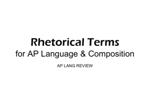 Rhetorical Terms for AP Language & Composition
