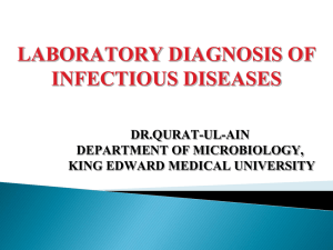 Laboratory Diagnosis Of Infectious Diseases