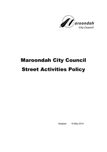 Street Activities Policy (Doc, 263Kb)