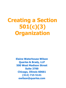 501c3 pwerpnt - Illinois Legal Advocate