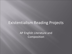 Existentialism Reading Projects