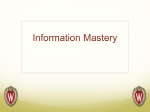 Introduction to Information Mastery