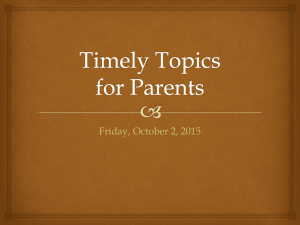 Timely Topics for Parents - Irvine Unified School District