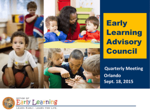 ELAC Quarterly Meeting - Florida Office of Early Learning