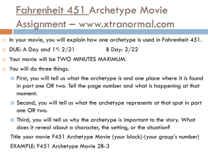 Fahrenheit 451 Archetype Movie Assignment * www.xtranormal.com