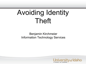 Avoiding Identity Theft