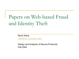 Papers on Web-based Fraud and Identity Theft