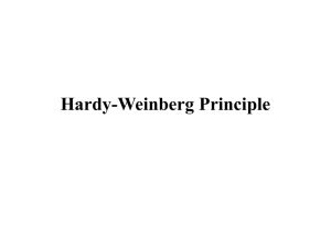 Hardy-Weinberg Principle