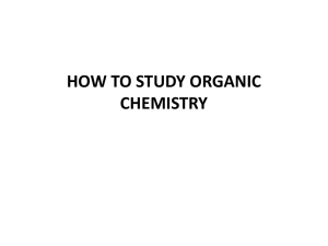 HOW TO STUDY ORGANIC CHEMISTRY