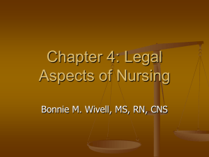 Legal Aspects of Nursing