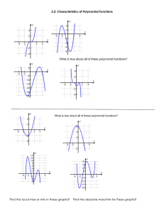 3.2 - Characteristics of Polynomial Functions