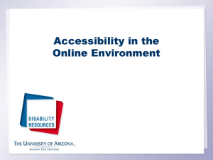 University of Arizona's Website Accessibility Initiative