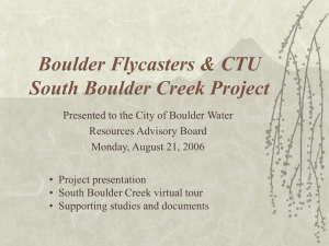 South Boulder Creek Committee (SBCC) & City of Boulder Meeting