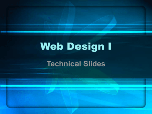 Web Design I - Technical Slides