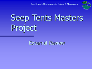 Seep Tents Masters Project