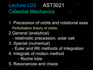 Powerpoint of lecture #3 (Celestial Mechanics, part 2)