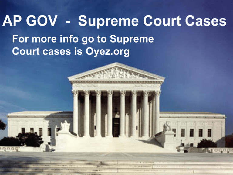 AP GOV Supreme Court Cases