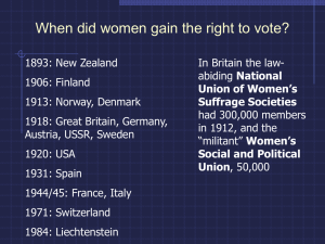 When did women gain the right to vote?