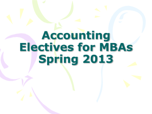 Accounting electives 2013