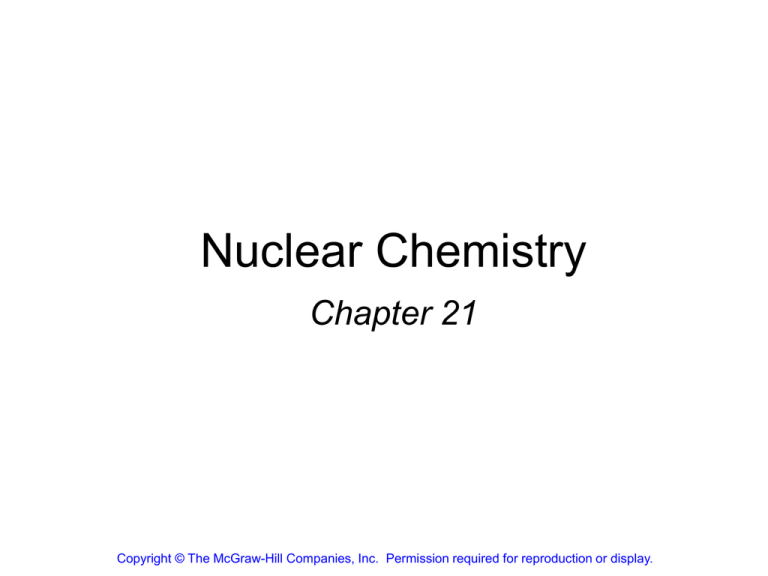 Chapter 21 Nuclear Chemistry