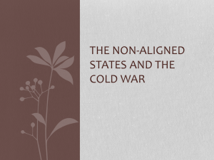 The Non-Aligned States and the Cold War