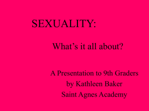 SEXUALITY - St. Agnes Academy