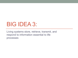 Big Idea #3 Information Transfer