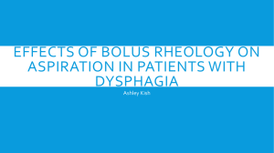 Effects of bolus rheology on aspiration in patients with dysphagia