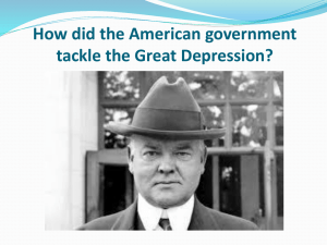 Great Depression and the US government