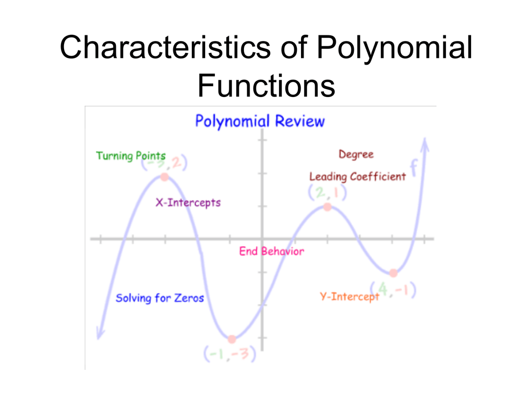 Characteristics of Polynomial Functions