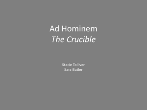 Ad Hominem The Crucible