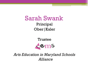 Breakfast Powerpoint - Arts Education in Maryland Schools Alliance