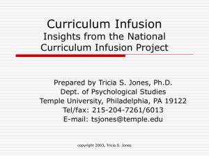 Curriculum Infusion - Conflict Resolution Education Connection