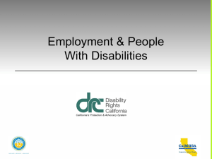 Employment & People with Disabilities PowerPoint