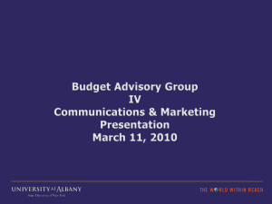 Communications & Marketing Presentation