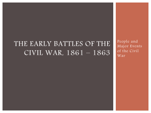 The early battles of the Civil War, 1861 * 1863
