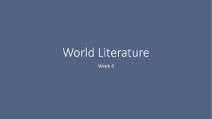 World LiteratureWeek4