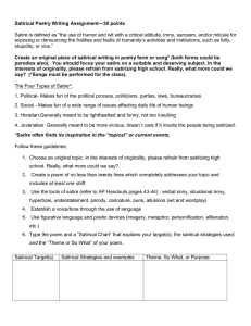 Satirical Poem Assignment and Sample Satirical Poems