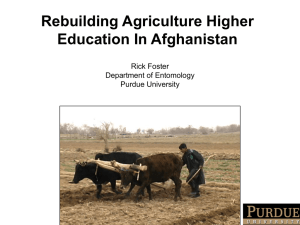 Rebuilding Agriculture Education in Afghanistan