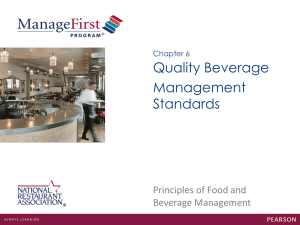 Chapter 6 Quality Beverage Management Standards