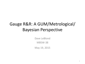 Gauge R&R: A GUM/Metrological Perspective